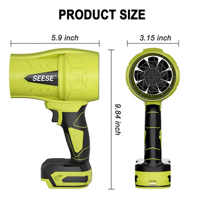 Cordless Turbo Jet Blower – High-Power Air Duster & Leaf Blower for Car Drying, Yard Cleaning & Snow Removal