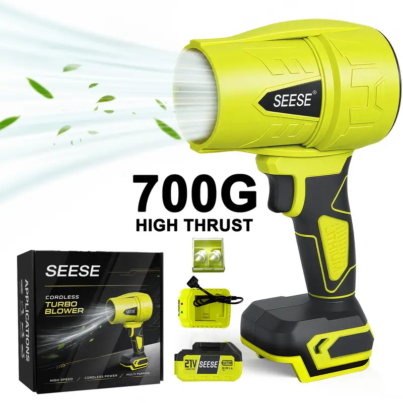 Cordless Turbo Jet Blower – High-Power Air Duster & Leaf Blower for Car Drying, Yard Cleaning & Snow Removal