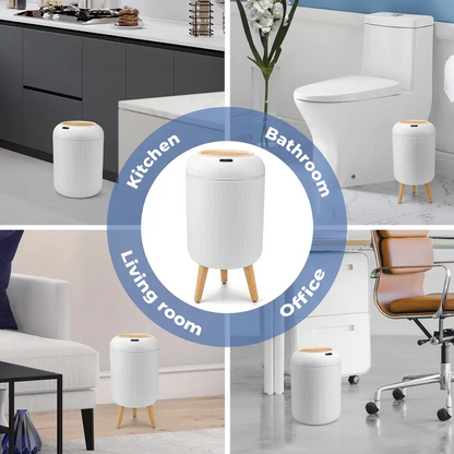 Smart Touchless Trash Can – Waterproof Automatic Motion Sensor Waste Bin for Bathroom & Office