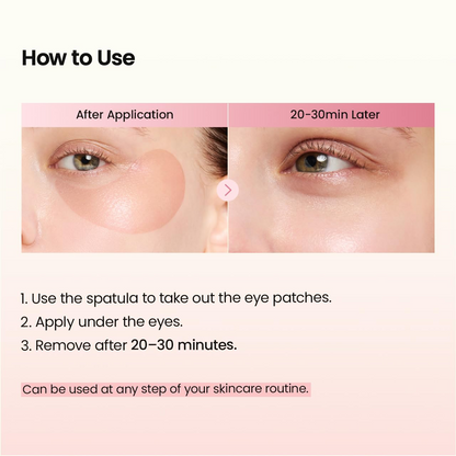 Hydrogel Under Eye Patches – Collagen Peptide Eye Masks for Fine Lines & Wrinkles, 60 Count