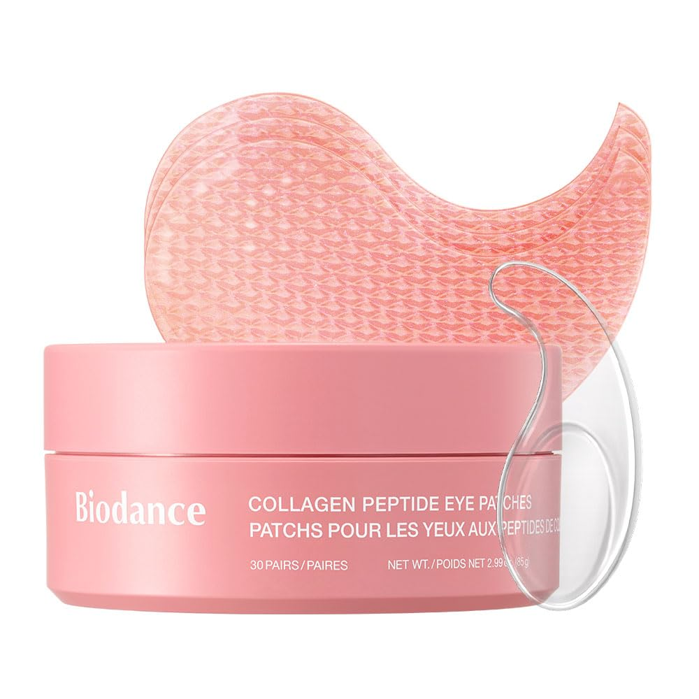 Hydrogel Under Eye Patches – Collagen Peptide Eye Masks for Fine Lines & Wrinkles, 60 Count