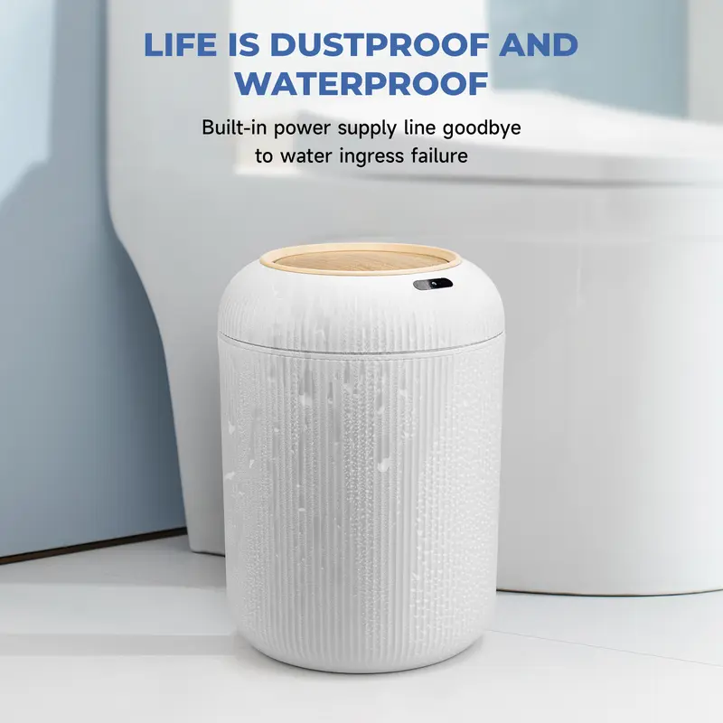 Smart Touchless Trash Can – Waterproof Automatic Motion Sensor Waste Bin for Bathroom & Office