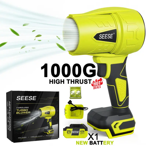Cordless Turbo Jet Blower – High-Power Air Duster & Leaf Blower for Car Drying, Yard Cleaning & Snow Removal
