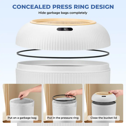 Smart Touchless Trash Can – Waterproof Automatic Motion Sensor Waste Bin for Bathroom & Office