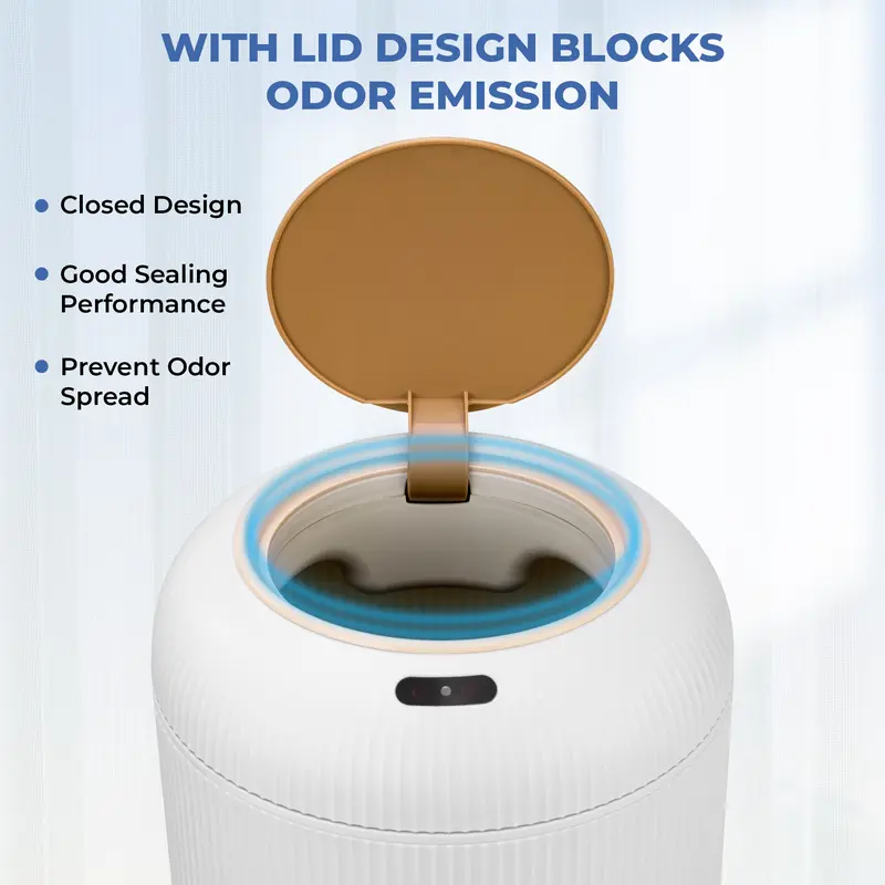Smart Touchless Trash Can – Waterproof Automatic Motion Sensor Waste Bin for Bathroom & Office